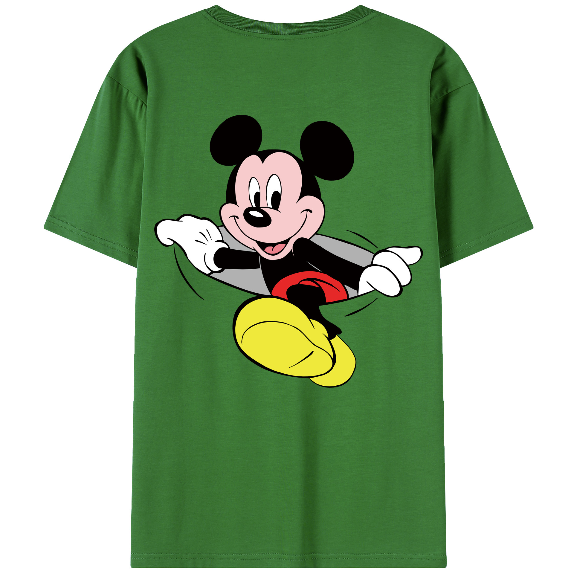（画像用） ミッキーマウス Mickey Mouse レディース半袖Tシャツ(バックプリント)